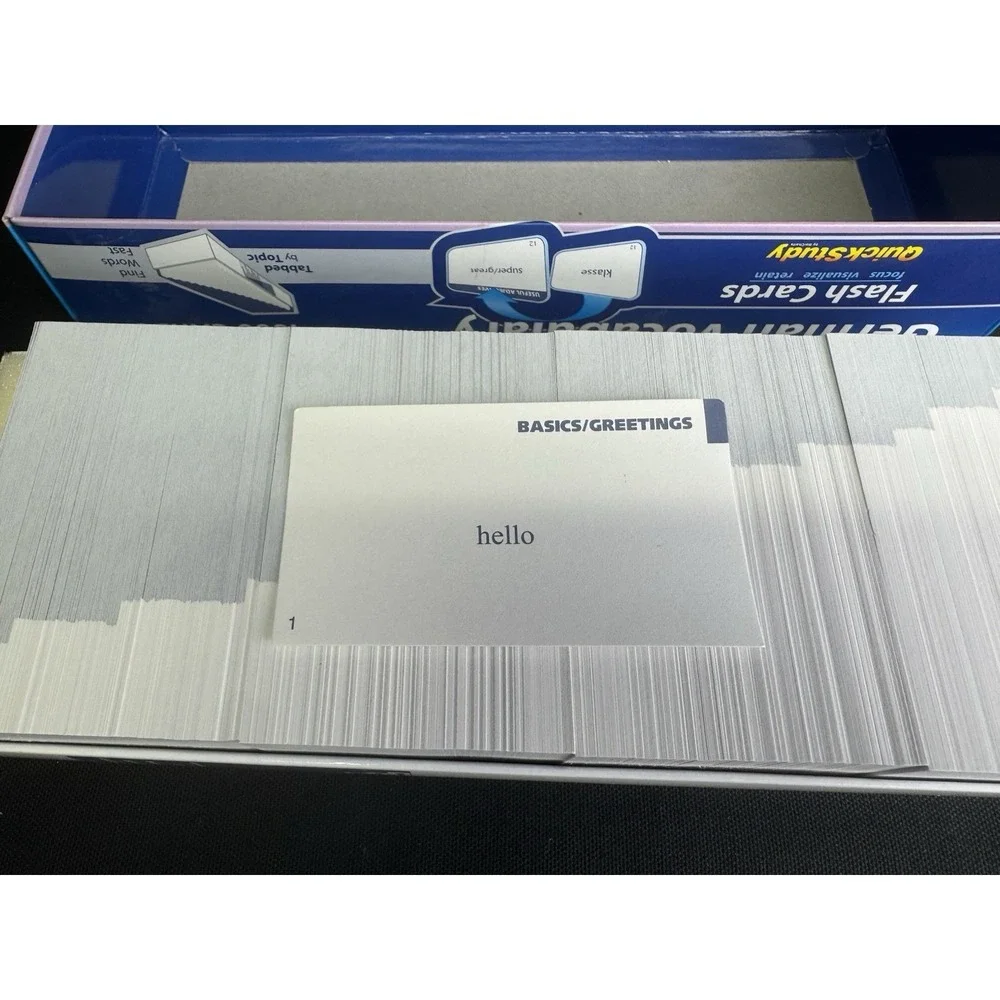German Vocabulary Flash Cards 1000 Quick Study 4 Test By Topic